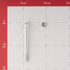 Болт мебельный оцинкованный 6х80 мм DIN 603 полусферическая головка с гайкой (6 шт.) - фото 2