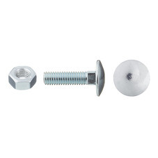 Болт мебельный оцинкованный 8х30 мм DIN 603 полусферическая головка с гайкой (6 шт.)