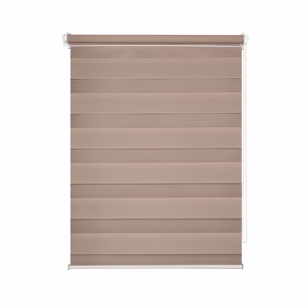 Рулонная штора день-ночь 60х160 см Domlegrand Easy Fix бежевая