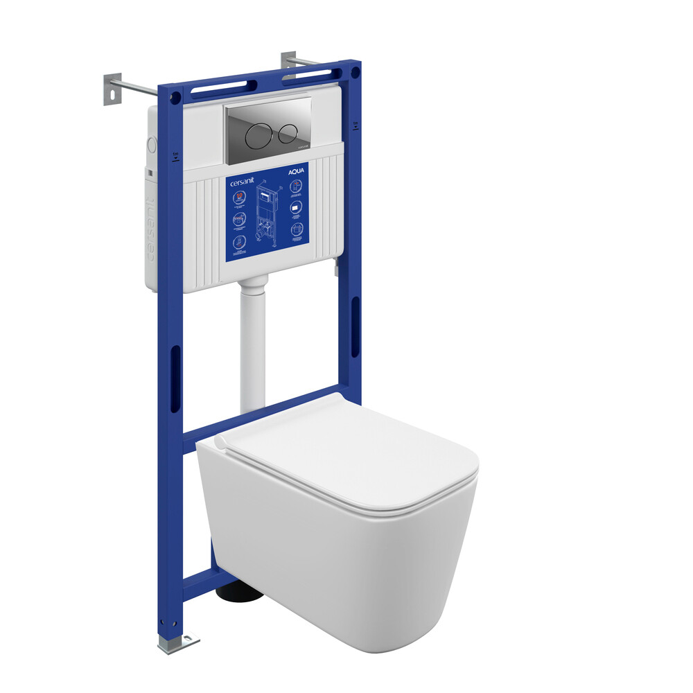 

Комплект инсталляции Cersanit с унитазом Crea Vortex DPL EO slim с кнопкой хром и сиденьем микролифт (69476)