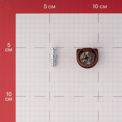 Полкодержатель-стяжка d20 мм коричневый со штоком 11 мм (4 шт.) - фото 3