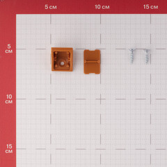 Уголок мебельный пластиковый 21х21х21 мм бук с шурупом (6 шт.) - фото 3