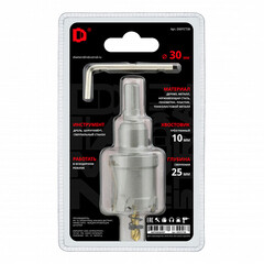 Коронка твердосплавная Diamond Industrial (DIDTCT30) универсальная d30 мм - фото 2