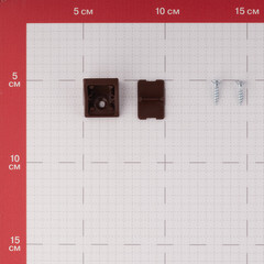 Уголок мебельный пластиковый 21х21х21 мм дуб с шурупом (6 шт.) - фото 4
