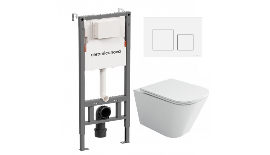 Изображение товара Комплект инсталляции Ceramicanova Balance с унитазом Ceramicanova Union с кнопкой белой и сиденьем дюропласт микролифт быстросъем (CN121001/CN4009T) Изображение товара Комплект инсталляции Ceramicanova Balance с унитазом Ceramicanova Union с кнопкой белой и сиденьем дюропласт микролифт быстросъем (CN121001/CN4009T)