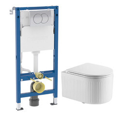 Комплект инсталляции Geberit Delta Duofix с унитазом Corsa Deco LXV с кнопкой хром и сиденьем дюропласт микролифт (458.149.21.2/WHLXV500ST)