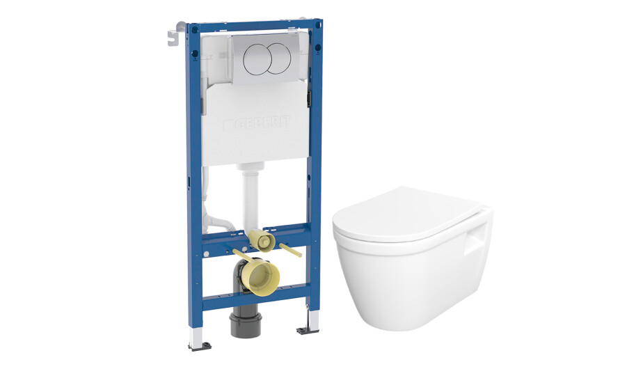 Изображение товара Инсталляция Geberit Delta Duofix с унитазом Corsa Deco Rimless и микролифтом
