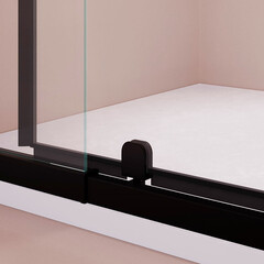 Душевой уголок RGW PA 038B черный 90х90х195 см квадрат стекло прозрачное 6 мм - фото 3