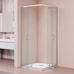 Душевой уголок RGW PA 038 хром 80х80х195 см квадрат стекло прозрачное 6 мм - фото 5