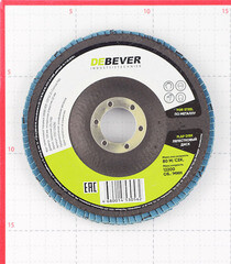 Круг лепестковый торцевой по металлу/древесине Debever 125х22,2 мм P80 плоский (FDC125Z80/562) - фото 4