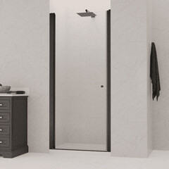 Душевая дверь Dolphin TN-03B стекло прозрачное 90х195 см профиль черный 6 мм распашная (54930309-14) - фото 4