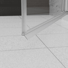 Душевая дверь Dolphin TN-03 стекло прозрачное 90х195 см профиль хром 6 мм распашная (54930309-11) - фото 6