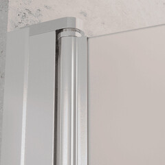 Душевая дверь Dolphin TN-03 стекло прозрачное 90х195 см профиль хром 6 мм распашная (54930309-11) - фото 5