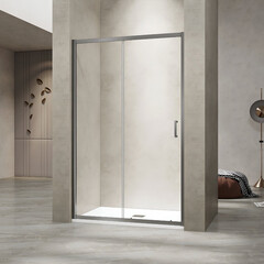 Душевая дверь RGW PA-114-Gr стекло прозрачное 100х195 см профиль серый 6 мм раздвижная (030811410-110) - фото 3