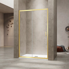 Душевая дверь RGW PA-114-Gb стекло прозрачное 150х195 см профиль золото 6 мм раздвижная (030811415-16) - фото 3