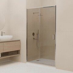 Душевая дверь RGW CL-13 стекло тонированное 150х195 см профиль хром 6 мм раздвижная (06091315-31) - фото 7