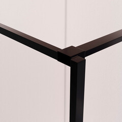 Душевая перегородка RGW WA-09B черная 120х200 см стекло рифленое 8 мм (06100912-224) - фото 2