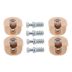 Изображение товара Полкодержатель-стяжка d20 мм бежевый со штоком 11 мм (4 шт.)