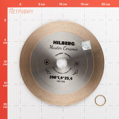 Диск алмазный по керамограниту Hilberg Master Сeramic 200х25,4х1,4 мм сплошной для заусовки сухой рез (HM505) - фото 2