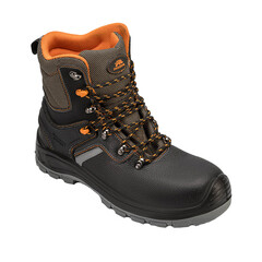 Ботинки рабочие кожаные с защитным подноском и стелькой размер 42 черные Prosafe Profi (8742ТКВ) - фото 4