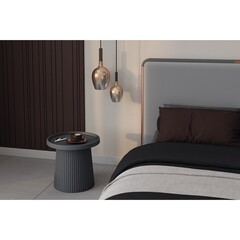 Журнальный столик круглый темно-серый Sheffilton SHT-CT94 - фото 2