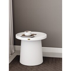 Журнальный столик круглый белый Sheffilton SHT-CT94 - фото 4