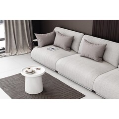 Журнальный столик круглый белый Sheffilton SHT-CT94 - фото 2