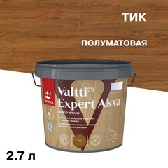 Антисептик Tikkurila/Tikkivala Valtti Expert Akva декоративный для дерева тик 2,7 л - фото 1