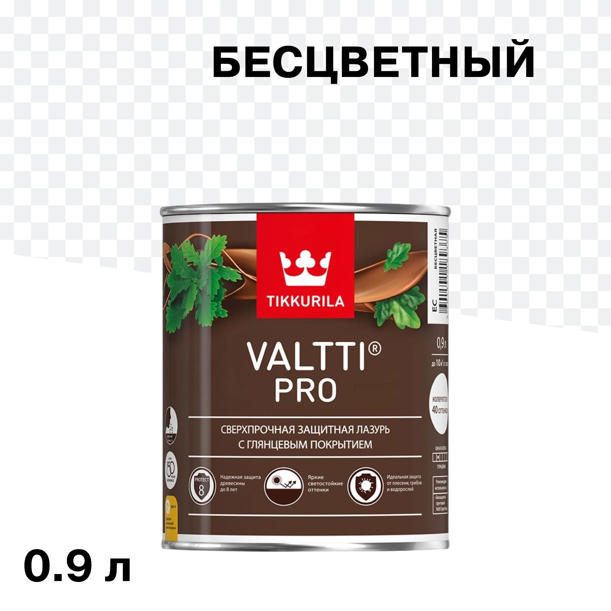 Изображение товара Антисептик Tikkurila/Tikkivala Valtti Pro бесцветный 0,9 л для дерева
