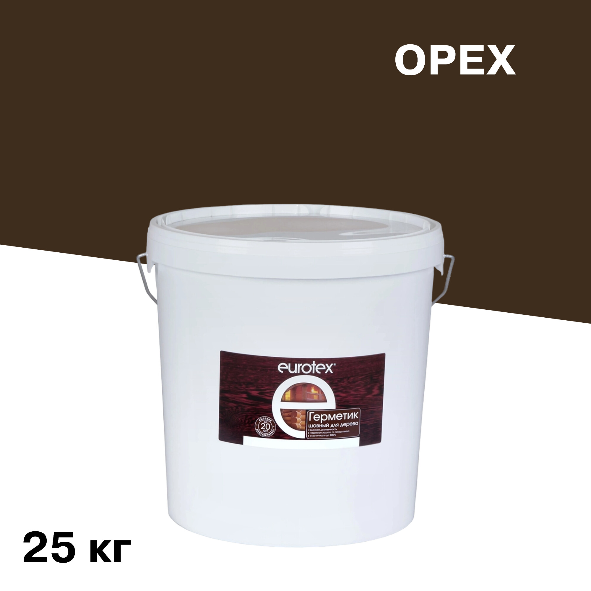 

Герметик шовный для дерева Eurotex орех 25 кг, Коричневый