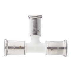 Тройник Henco (10PKW-201620) 20(пресс) х 16(пресс) х 20(пресс) PVDF белый - фото 2