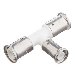 Изображение товара Тройник Henco (10PKW-201620) 20(пресс) х 16(пресс) х 20(пресс) PVDF белый