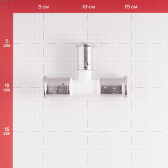 Тройник Henco (10PKW-201620) 20(пресс) х 16(пресс) х 20(пресс) PVDF белый - фото 3