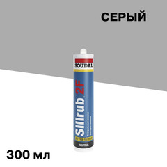 Изображение товара Герметик силиконовый нейтральный Soudal Silirub 2F серый 300 мл