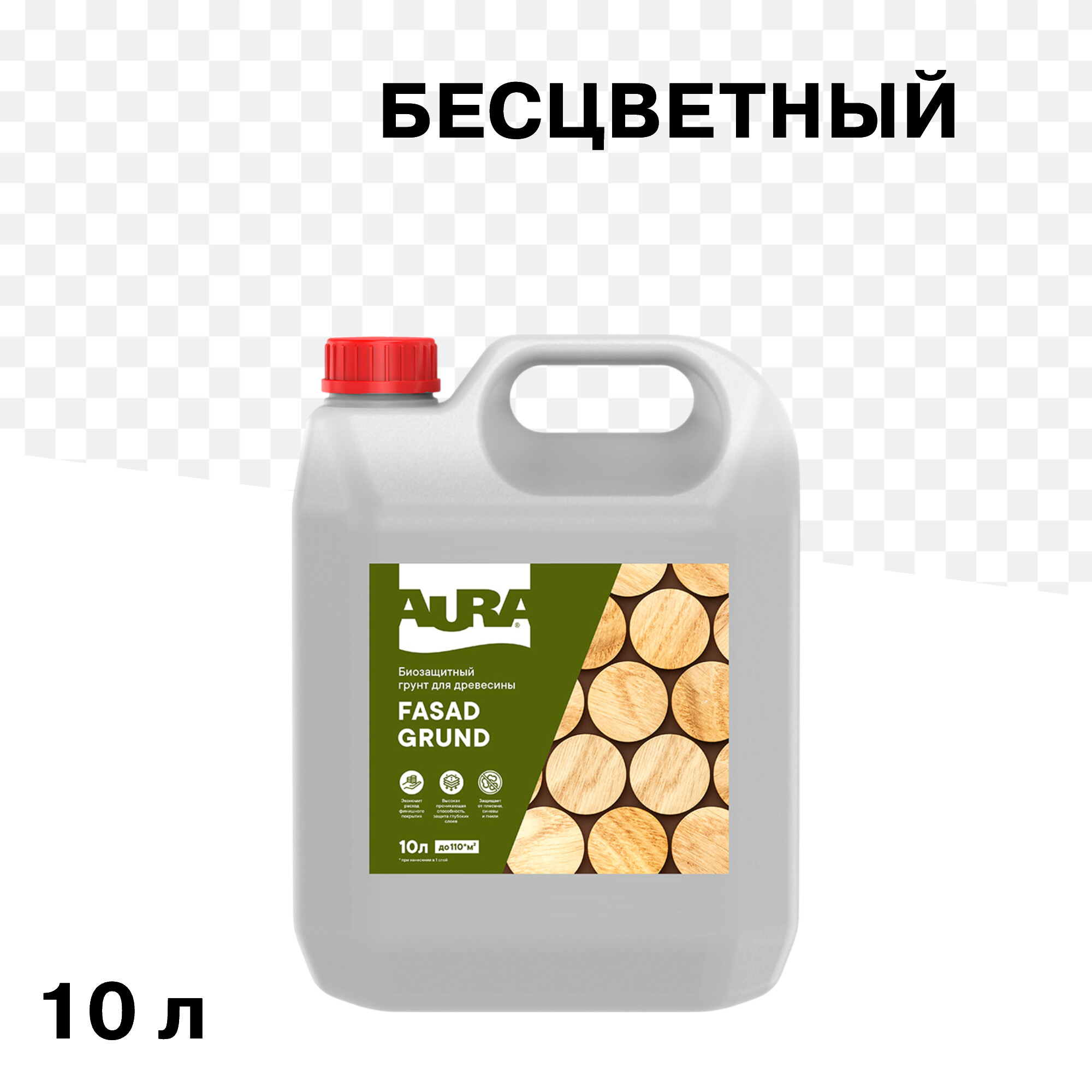 

Грунт Aura Fasad Grund для дерева бесцветный 10 л