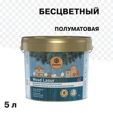 Лак акрилатный для деревянных фасадов Eskaro Wood Lasur Aqua бесцветный 5 л полуматовый