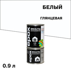 Эмаль Радуга Epox для бетонных полов и стен белая глянцевая 0,9 л - фото 1