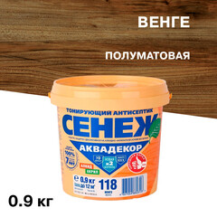 Антисептик Сенеж Аквадекор декоративный для дерева венге 0,9 кг - фото 1