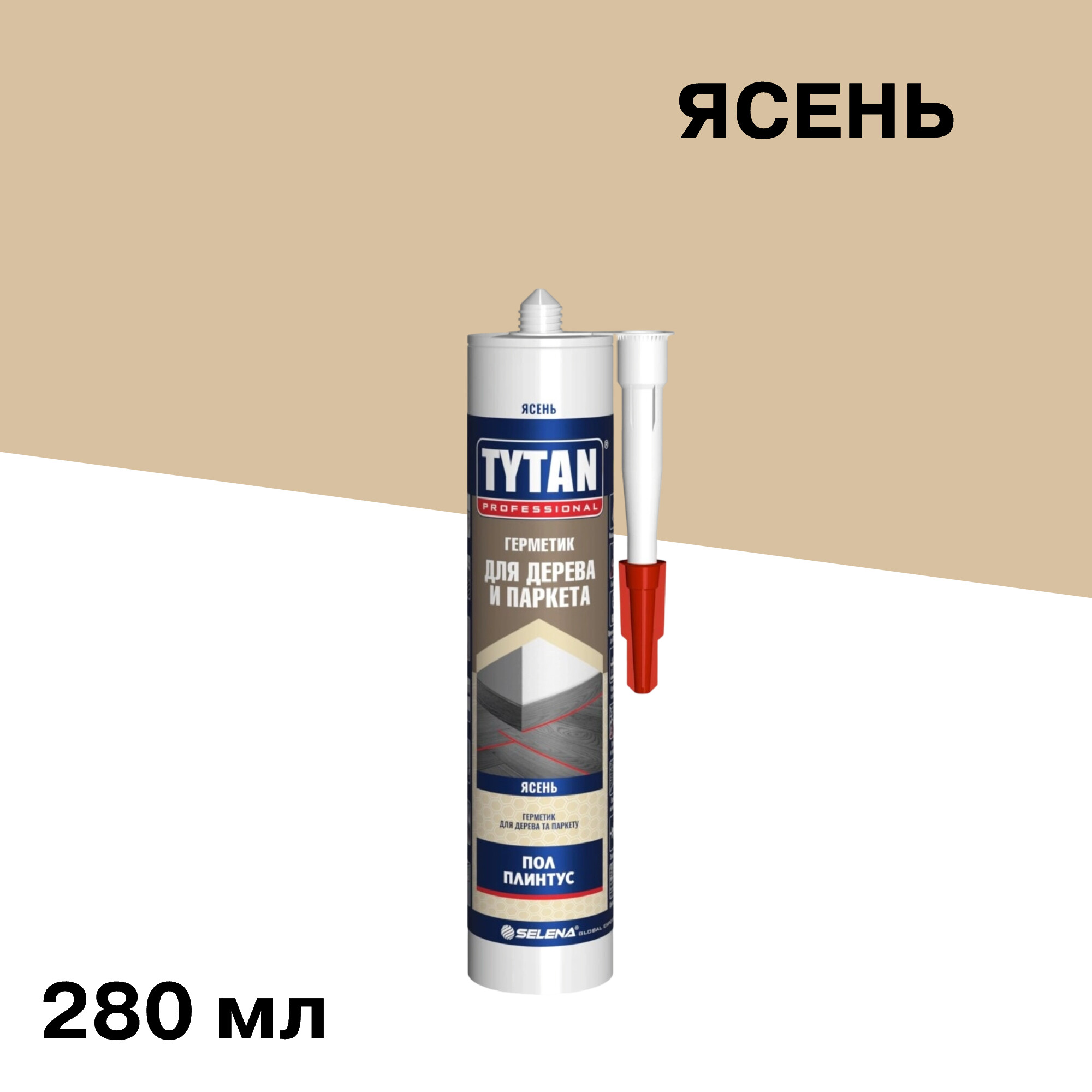 

Герметик акриловый для дерева и паркета Tytan Professional ясень 280 мл, Серый