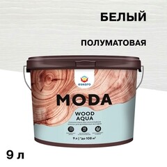 Краска фасадная по дереву Eskaro Moda Wood Aqua акриловая база А белая 9 л - фото 1
