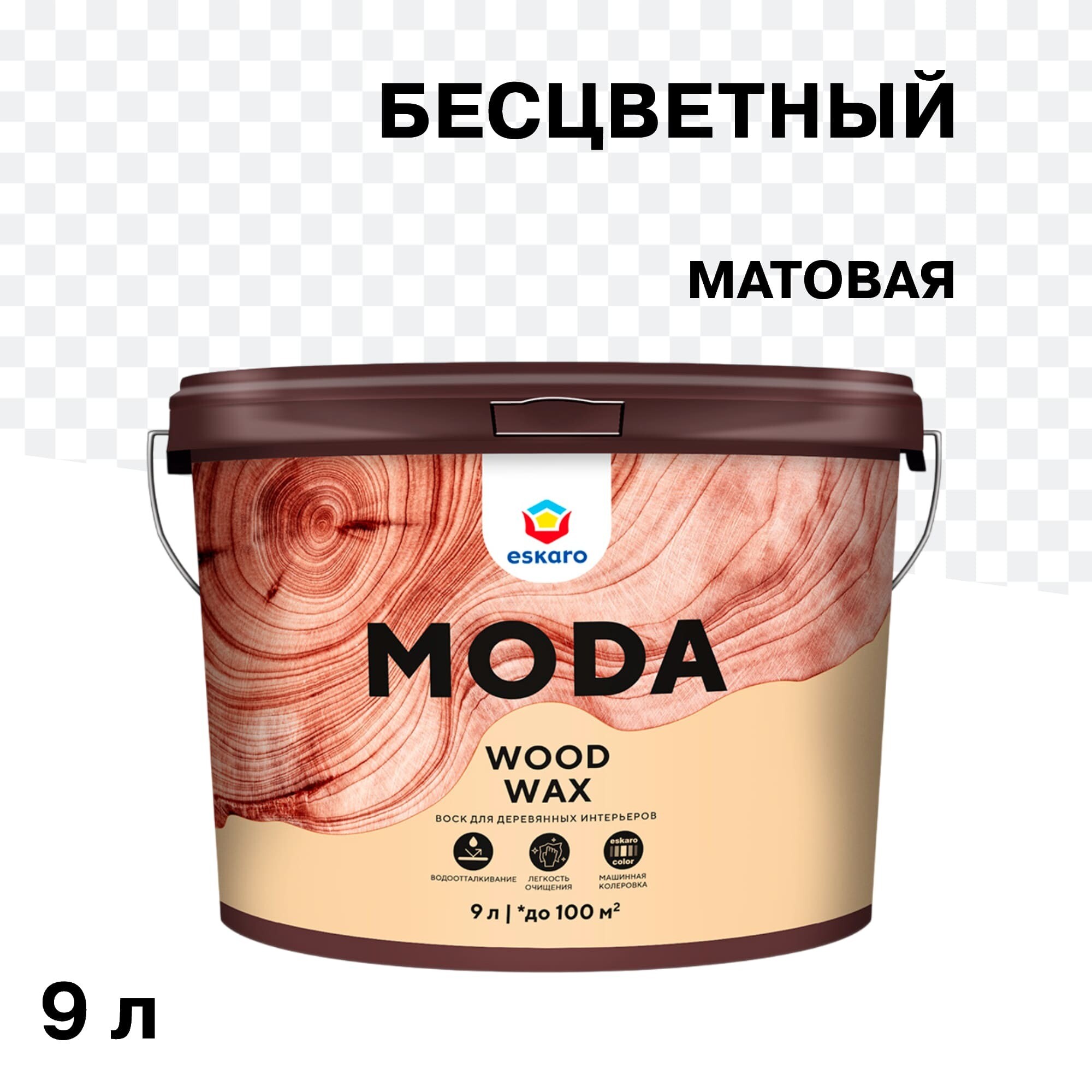 Воск Eskaro Moda Wood Wax для дерева матовый 9 л
