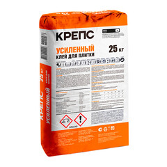 Клей для плитки/ керамогранита/ камня Крепс Усиленный серый класс C1 T 25 кг - фото 6