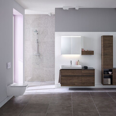 Унитаз подвесной Geberit Smyle Square Rimfree безободковый белый глянцевый с сиденьем дюропласт микролифт (500.683.01.2) - фото 3