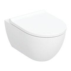 Унитаз подвесной Geberit Pravelo Acanto Rimfree безободковый белый глянцевый с сиденьем дюропласт микролифт (503.503.00.1) - фото 1