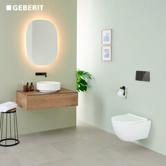 Унитаз подвесной Geberit Pravelo Acanto Rimfree безободковый белый глянцевый с сиденьем дюропласт микролифт (503.503.00.1) - фото 3