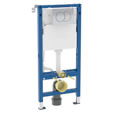 Инсталляция Geberit Delta Duofix для подвесного унитаза с кнопкой хром глянцевой (458.149.21.2)