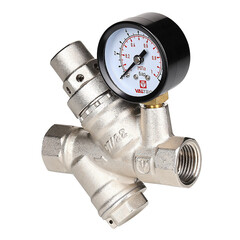 Изображение товара Редуктор давления Valtec с фильтром 1/2 ВР(г) поршневой с манометром (VT.082.N.04)