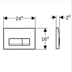 Клавиша смыва для инсталляций Geberit Delta альпийский белый (115.119.11.1) - фото 2