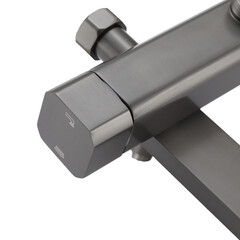 Душевая система Tokito Rain с верхним душем с лейкой с изливом графит (TOK-RAI-1027GM) - фото 8