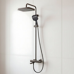 Душевая система Tokito Rain с верхним душем с лейкой с изливом графит (TOK-RAI-1027GM) - фото 4